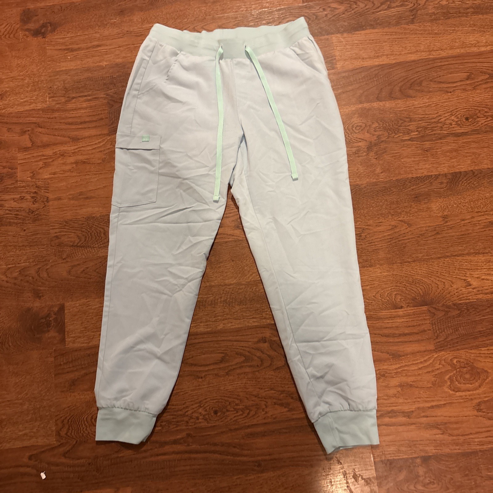 Women’s Scrub Bottoms Garde Malade Sz Medium With Drawstrings -Ribbed Ankle Cuff