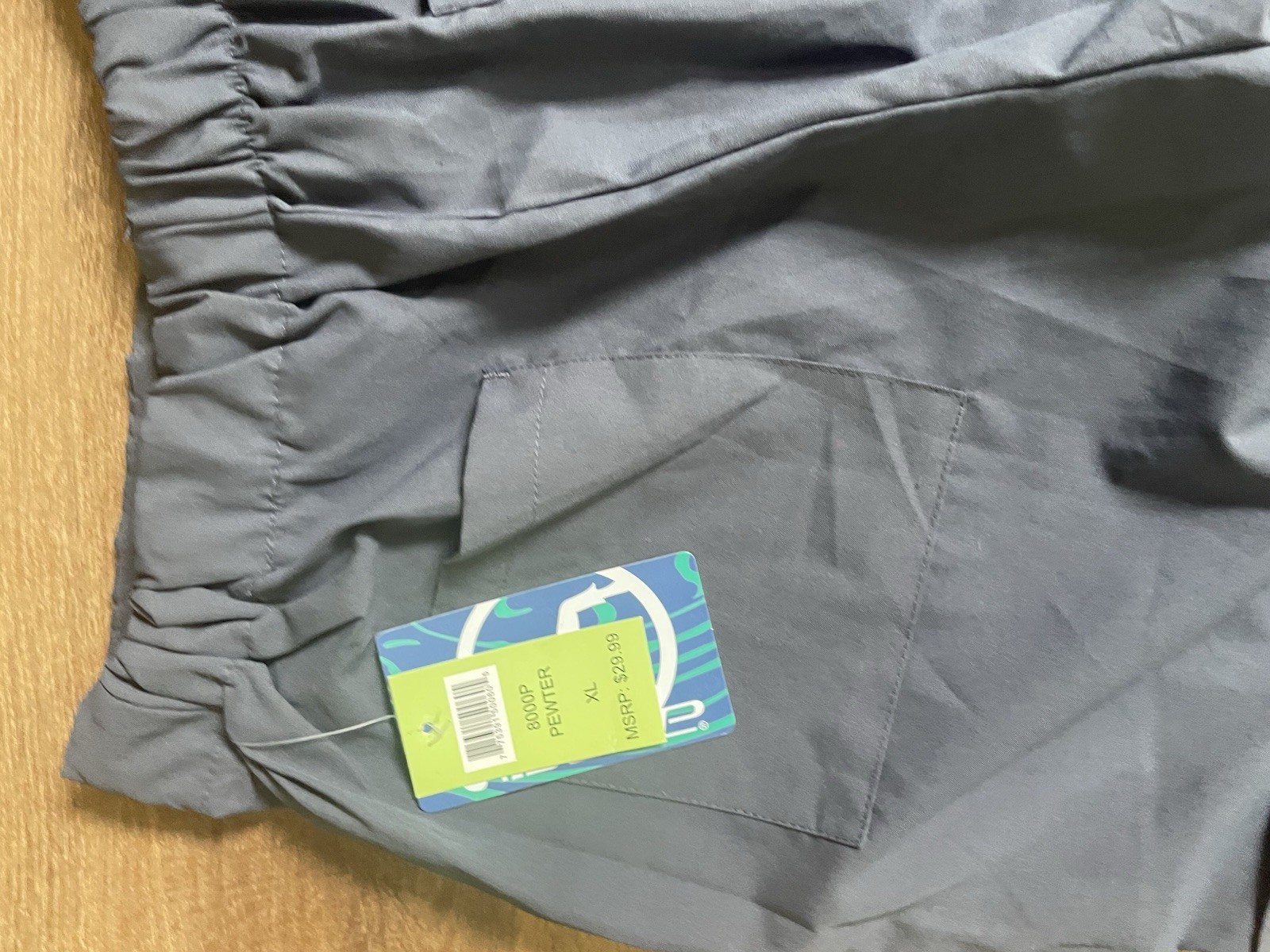 BLUE Dark Gray (Pewter) XL Scrub pants, new with tags, many pockets