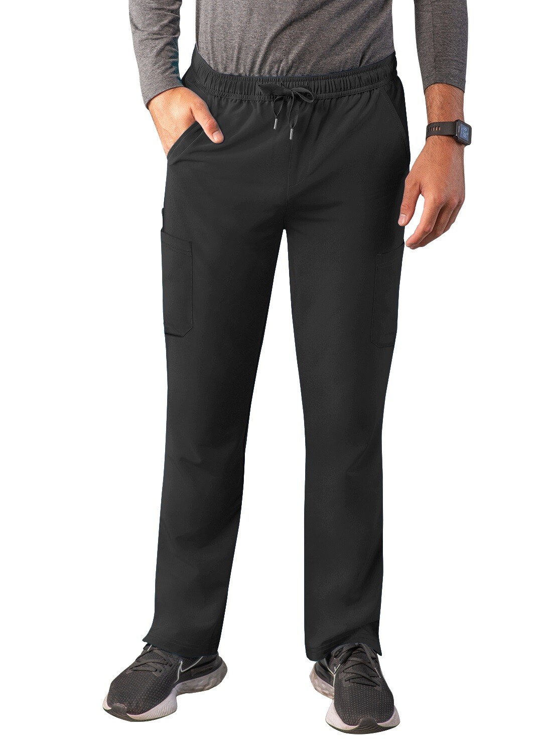 Adar Addition Scrubs For Men – Slim Leg Cargo Drawstring Scrub Pants