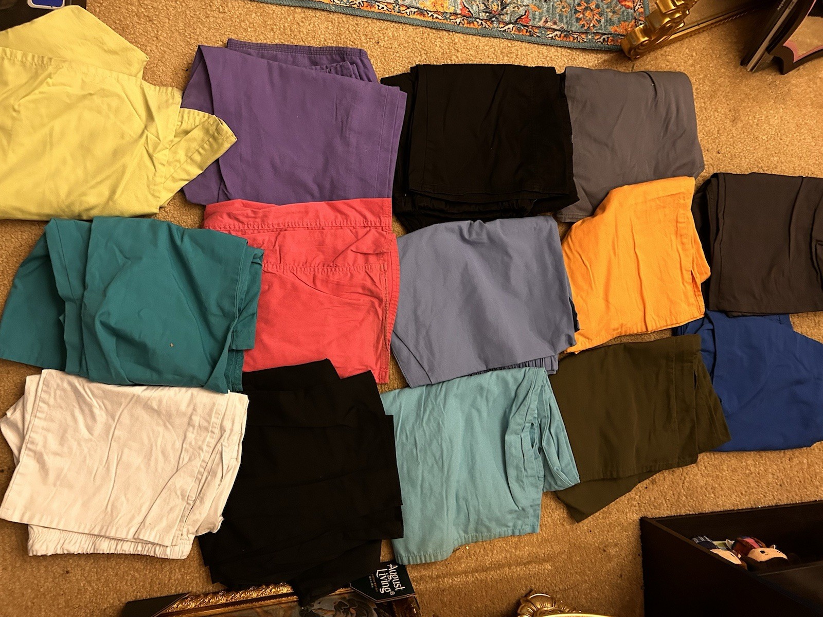HUGE Lot of Scrubs. Tops and Bottoms. Designs and Solids. See Description Below