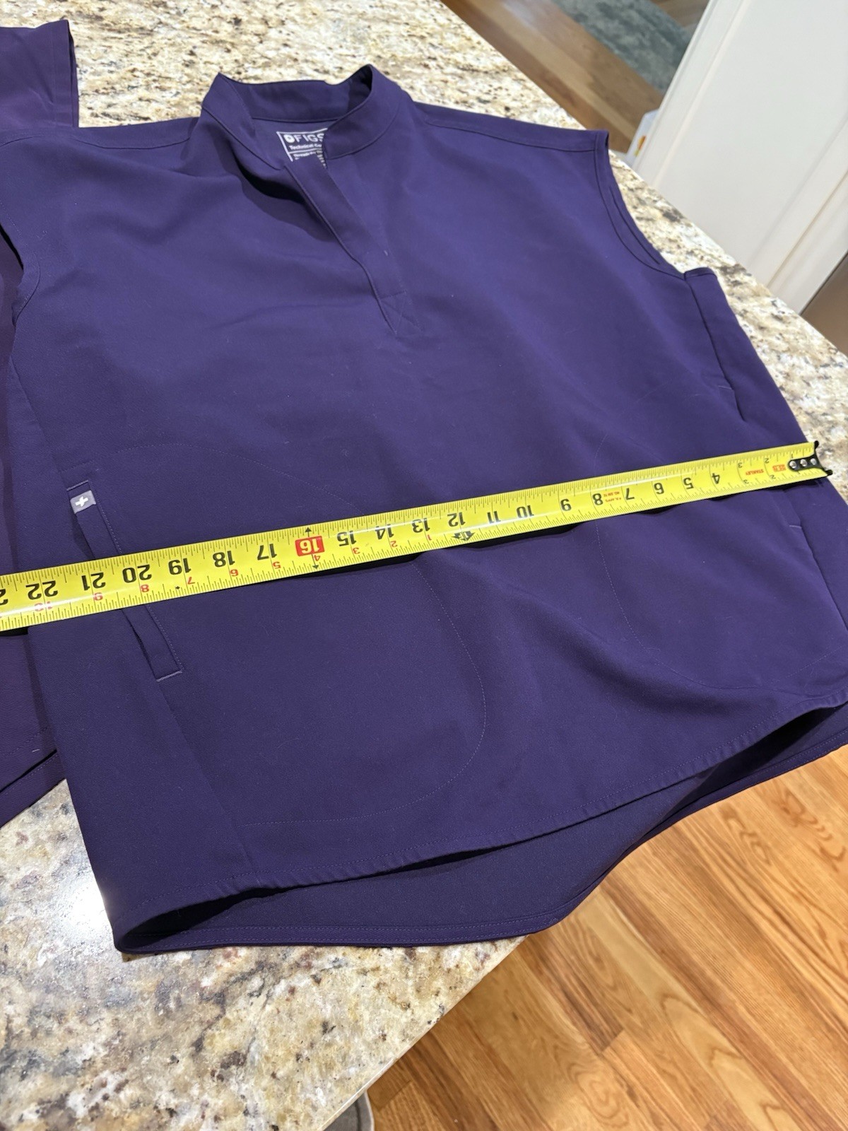 FIGS scrub tops in a deep purple, Short Sleeve And Sleeveless, Lot Of 2 , Med
