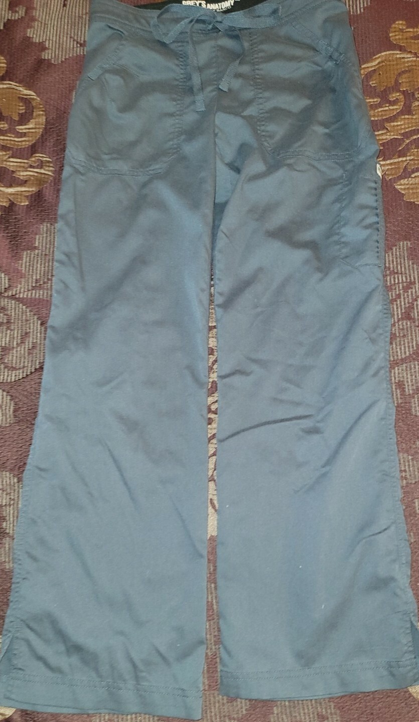 Greys Anatomy Womens Medical Scrub Pants Pewter Gray Xsmall Reg. 30″ 4245