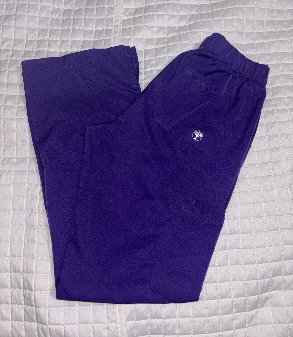 Healing Hands HH Works Women’s XS Purple Solid Polyester Knit Scrub Pants