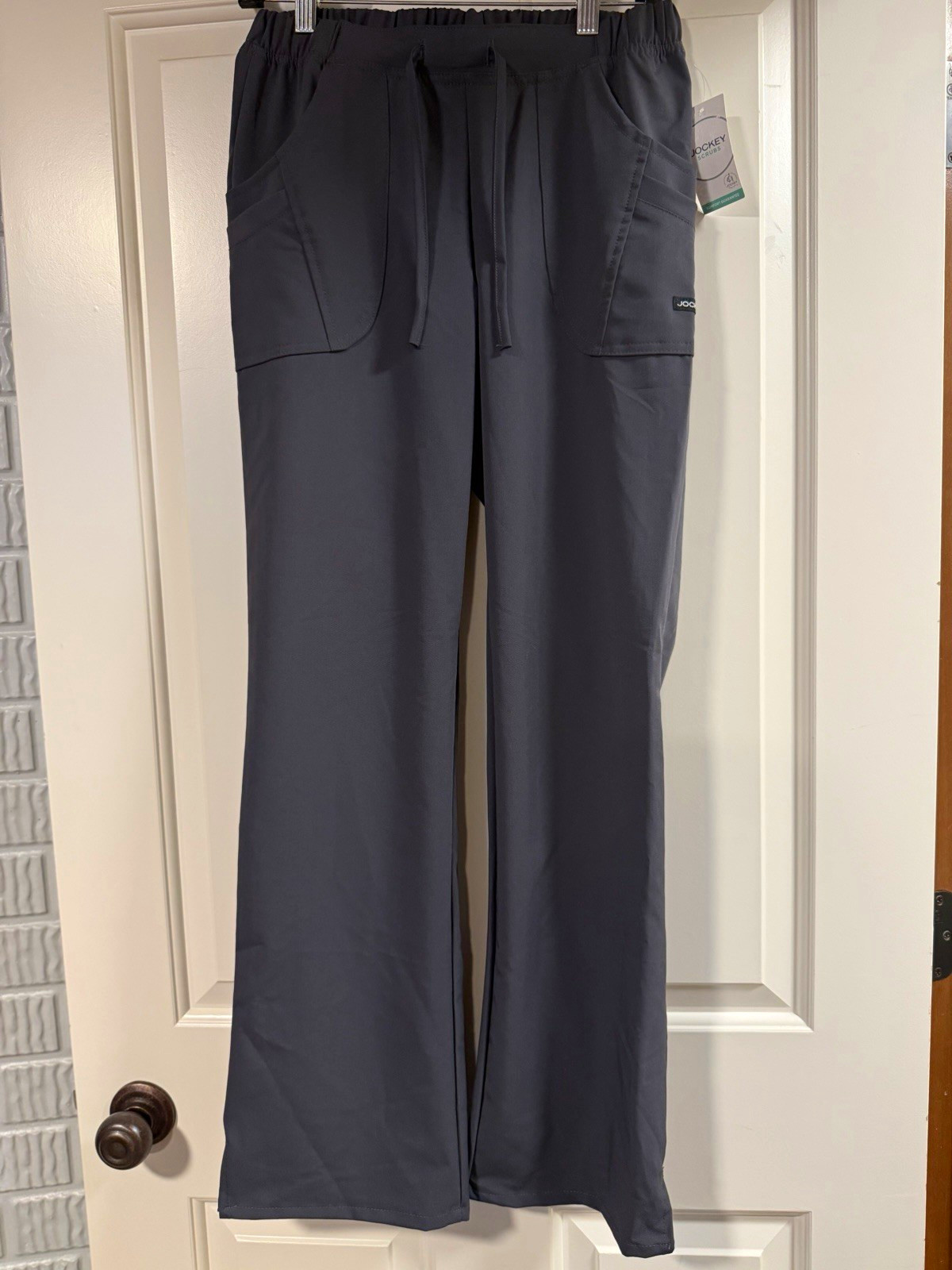Jockey Women’s Medical Scrub Pants Charcoal Solid Tri-Blend, Size S Inseam 30in