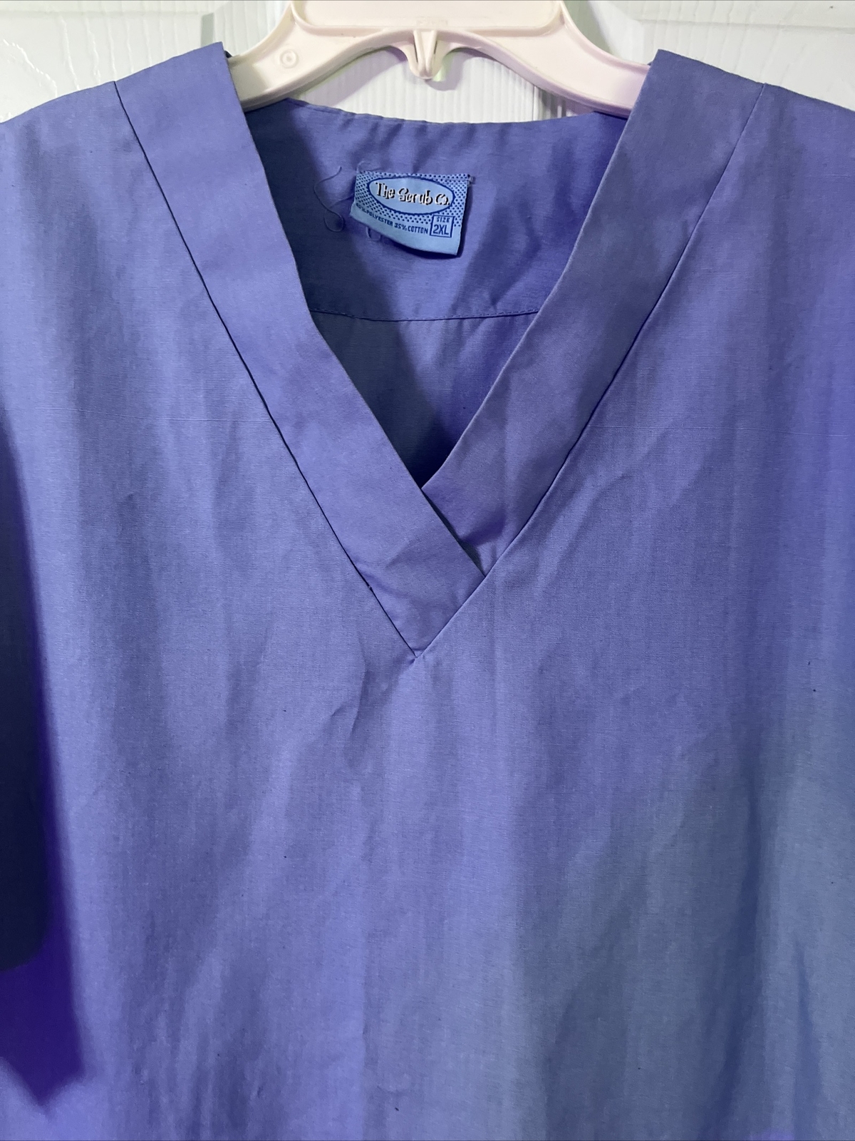 The Scrub Co. Women’s Scrub Top Size 2XL Blue Pockets Pullover