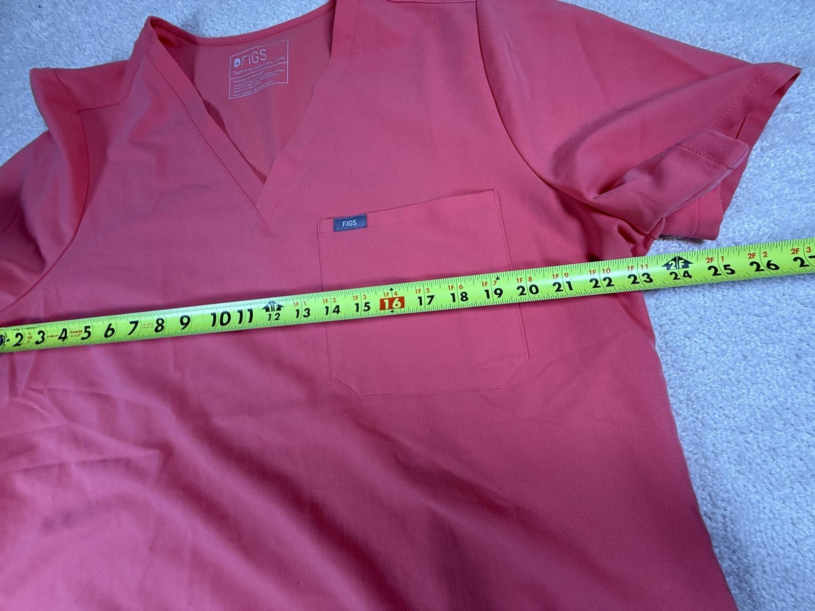 FIGS Scrub Tops Womens 2XL Pink Green Gray Twill V-Neck Pocket Polyester Lot 3