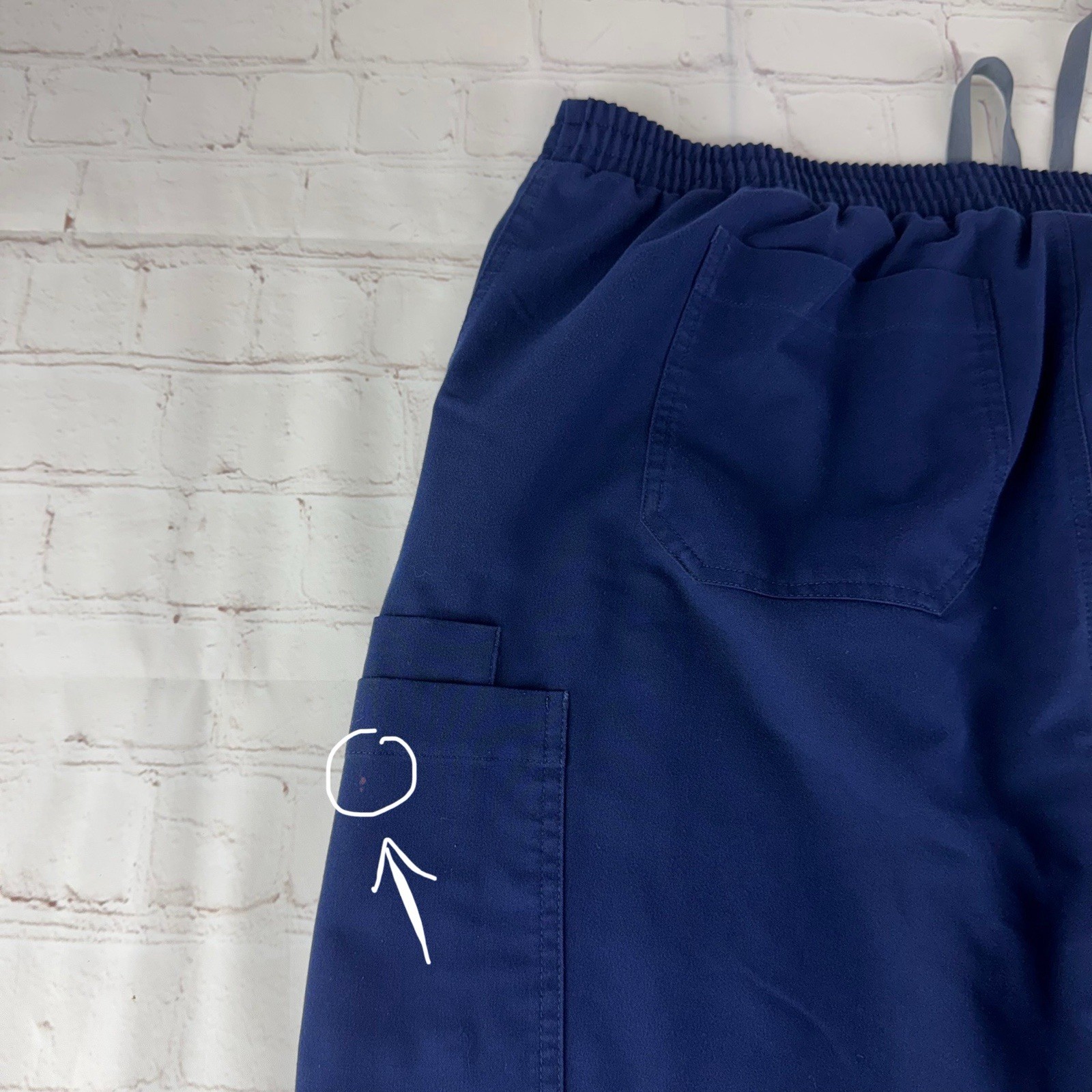 Figs Navy Blue Cargo Scrub Pants TW2000T Size Women’s XL/T XL Tall