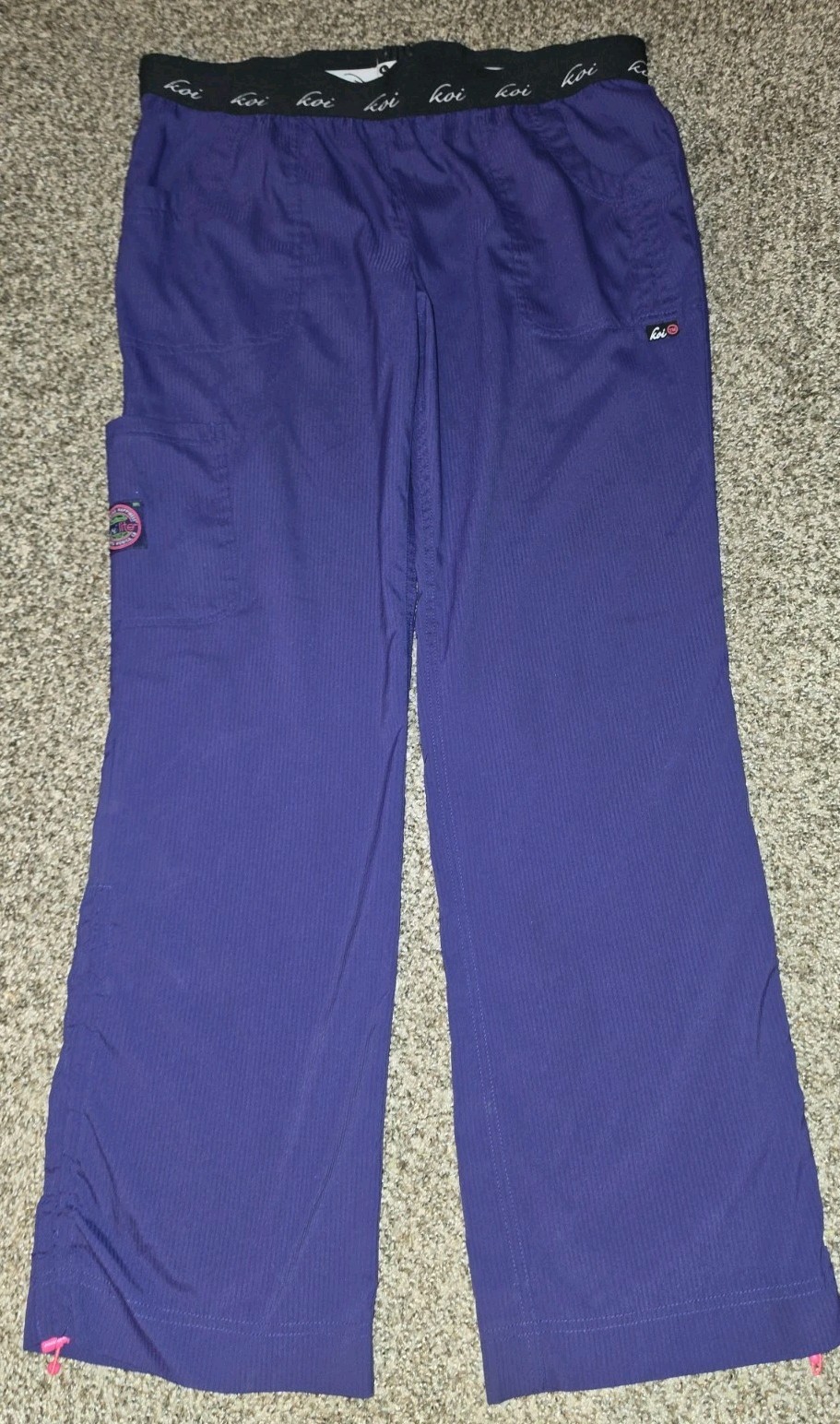 Koi Lite Womens Medical Scrub Pants Purple Large Regular 30″ 720