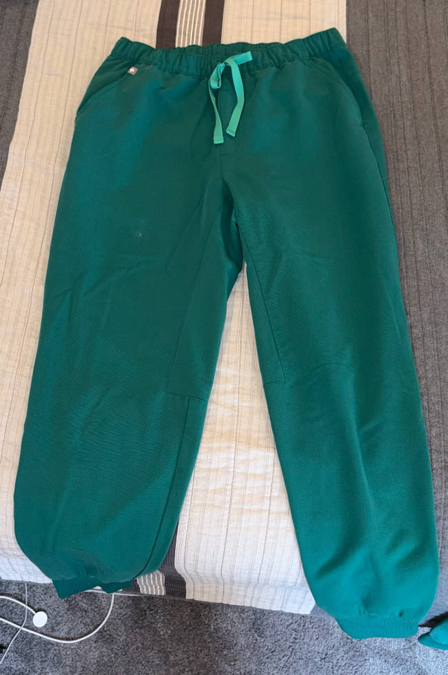 (3 PAIRS)Figs Hunter Green Tansen Jogger Pants Size S/S *USED*