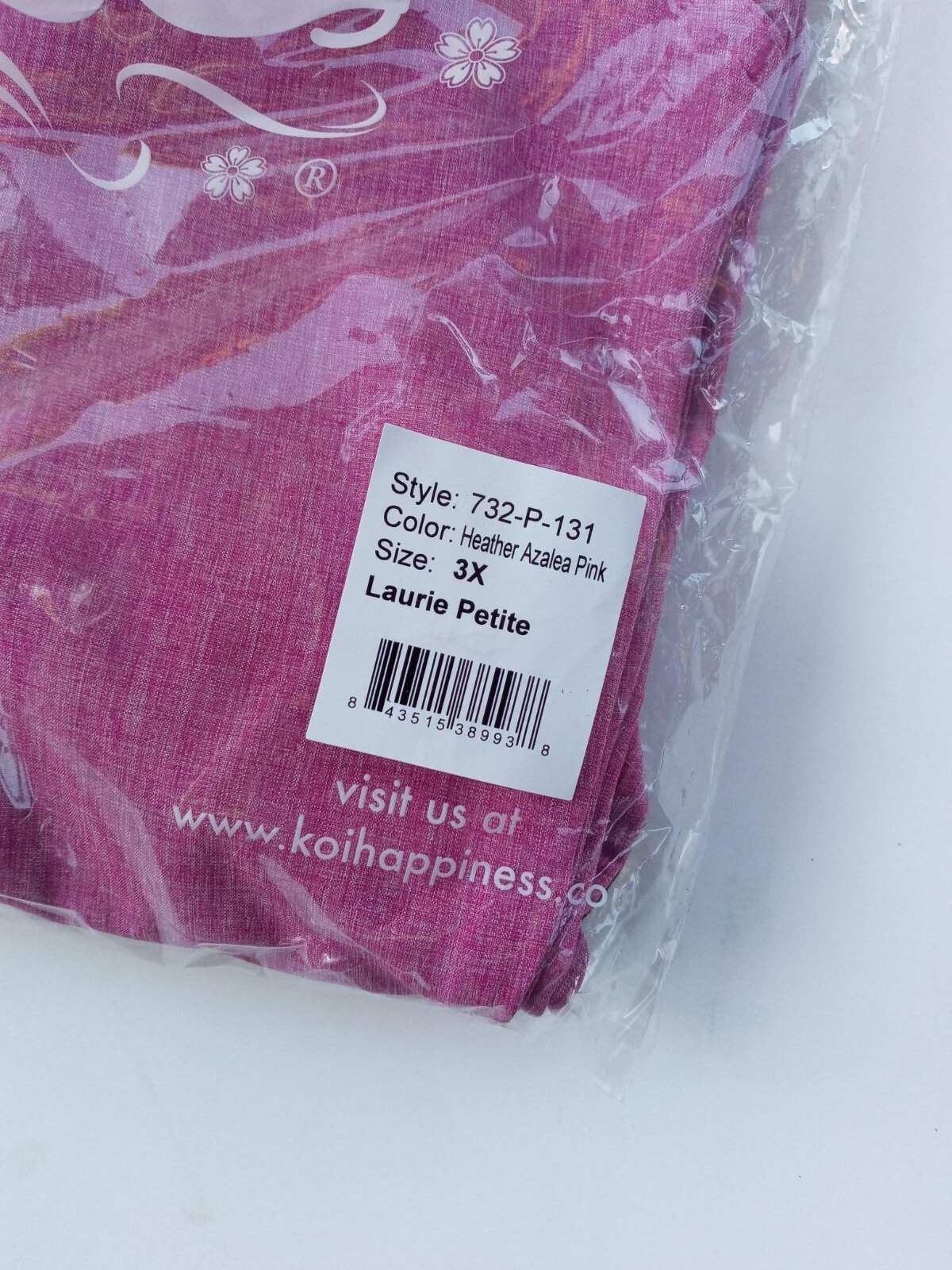 Women’s KOI Basics 732 Laurie Petite Scrub Pant Heather Azalea Pink Size 3X, NEW