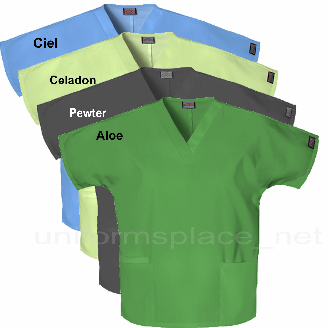New Cherokee 2XS Workwear Style 4700 V-Neck Women’s Nurse Scrub Top Greens