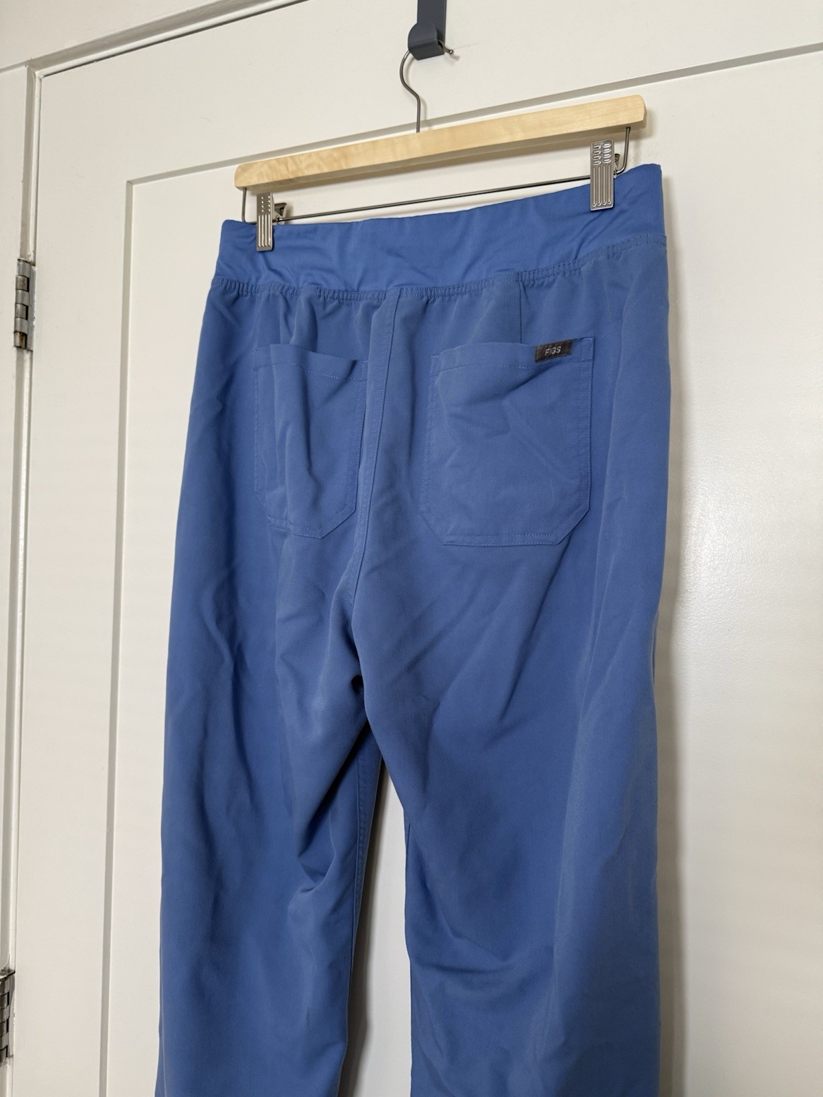 Figs Livingston High Rise Scrub Pants Womens L Tall Blue Medical Nurse PO4158