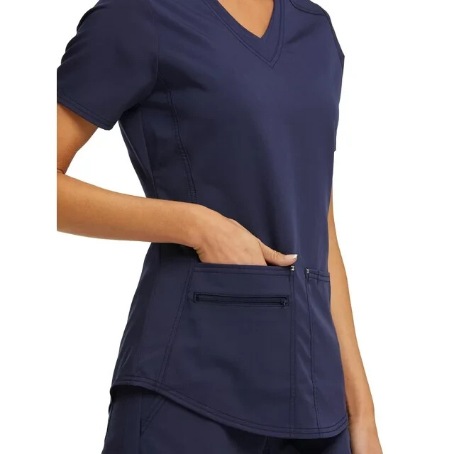 Scrubstar Women size XS Ultimate Stretch Twill Criss Cross V-Neck Top WM12T900A