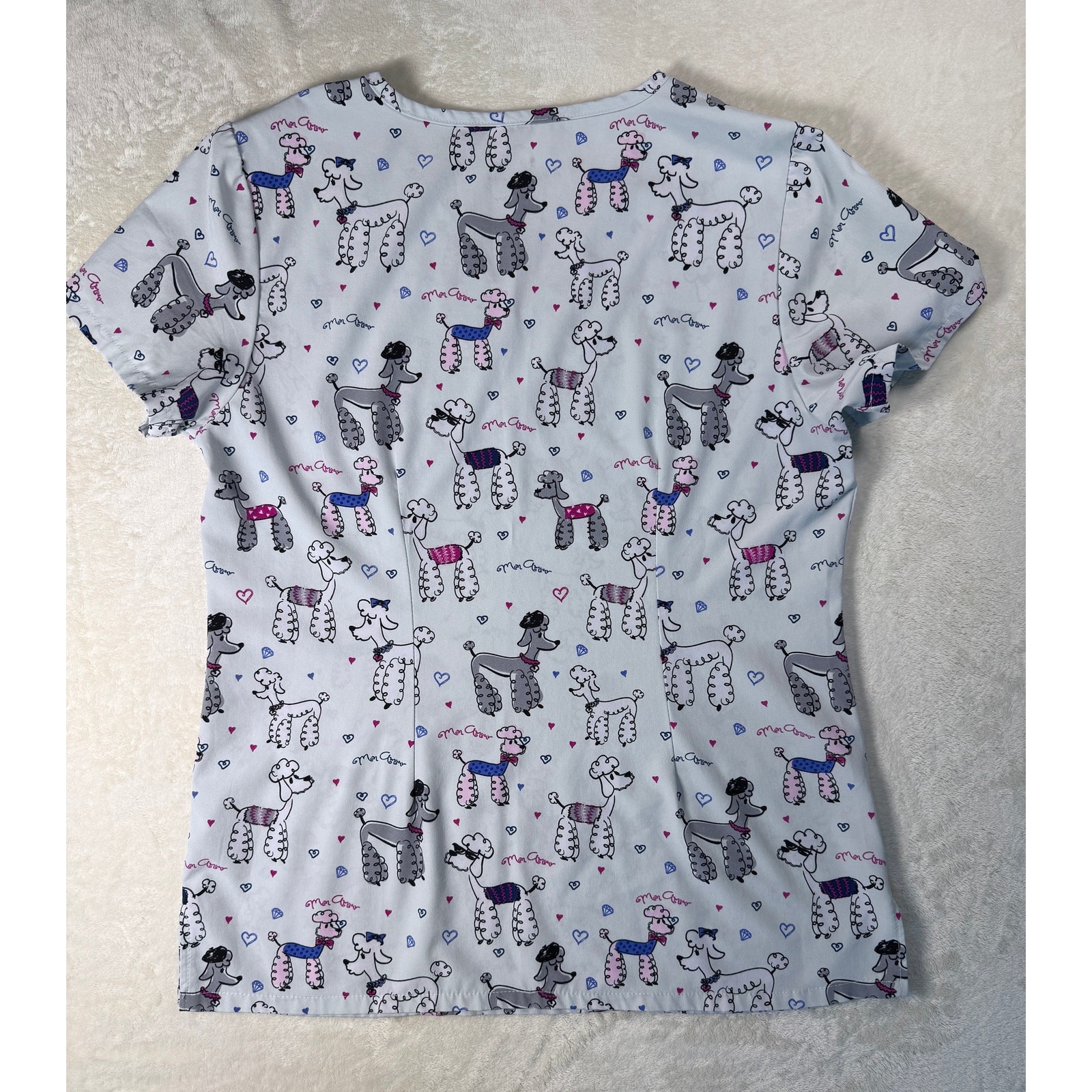 GT Performance Scrub Top Womens Size S/M Poodles