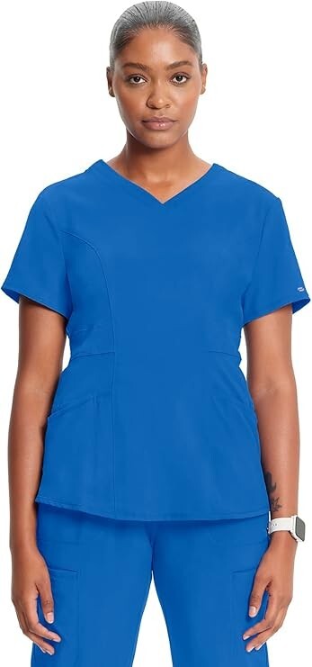 Royal Blue Cherokee Scrubs Infinity V Neck Top CK623A RYPS Antimicrobial (MEDIUM
