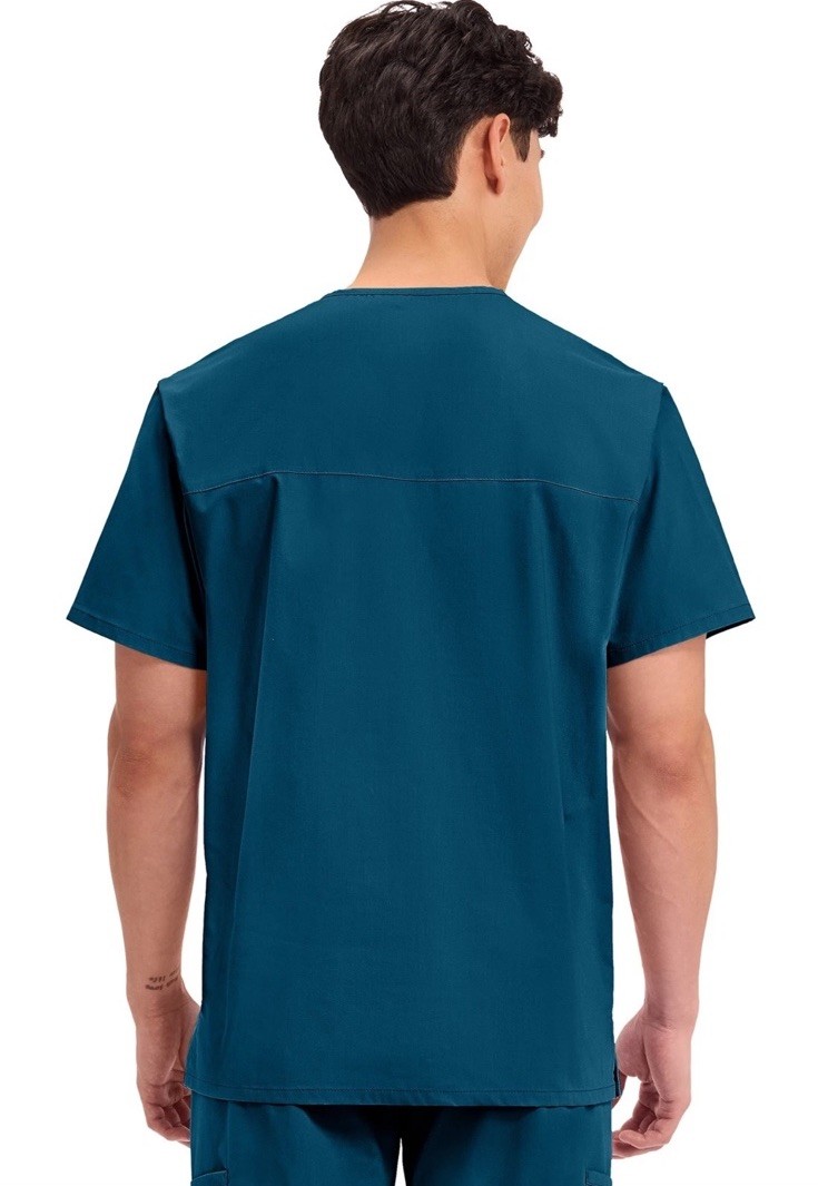 Scrubs Cherokee Workwear Men V Neck Top WW695 CAR Caribbean Blue NWT Size Medium