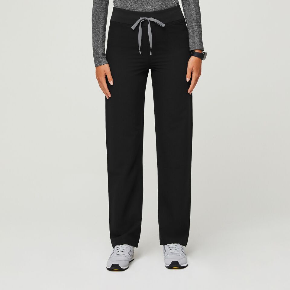 Figs Women Black High Wasted Livingston Pants (S-L)