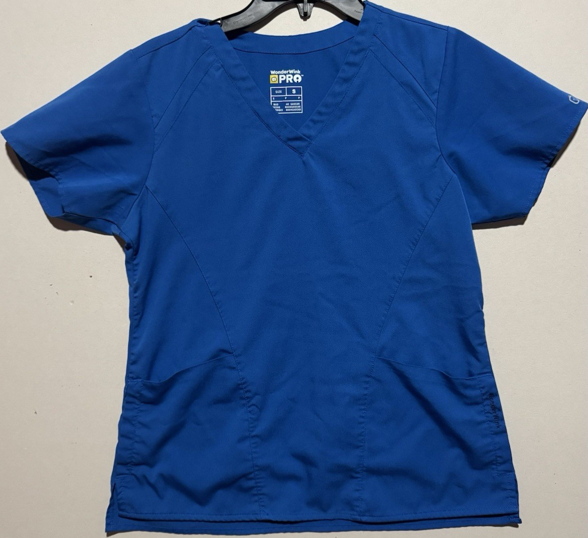 WonderWink Pro Unisex Blue Scrub Set Size S 78% Polyester 6319 Solid