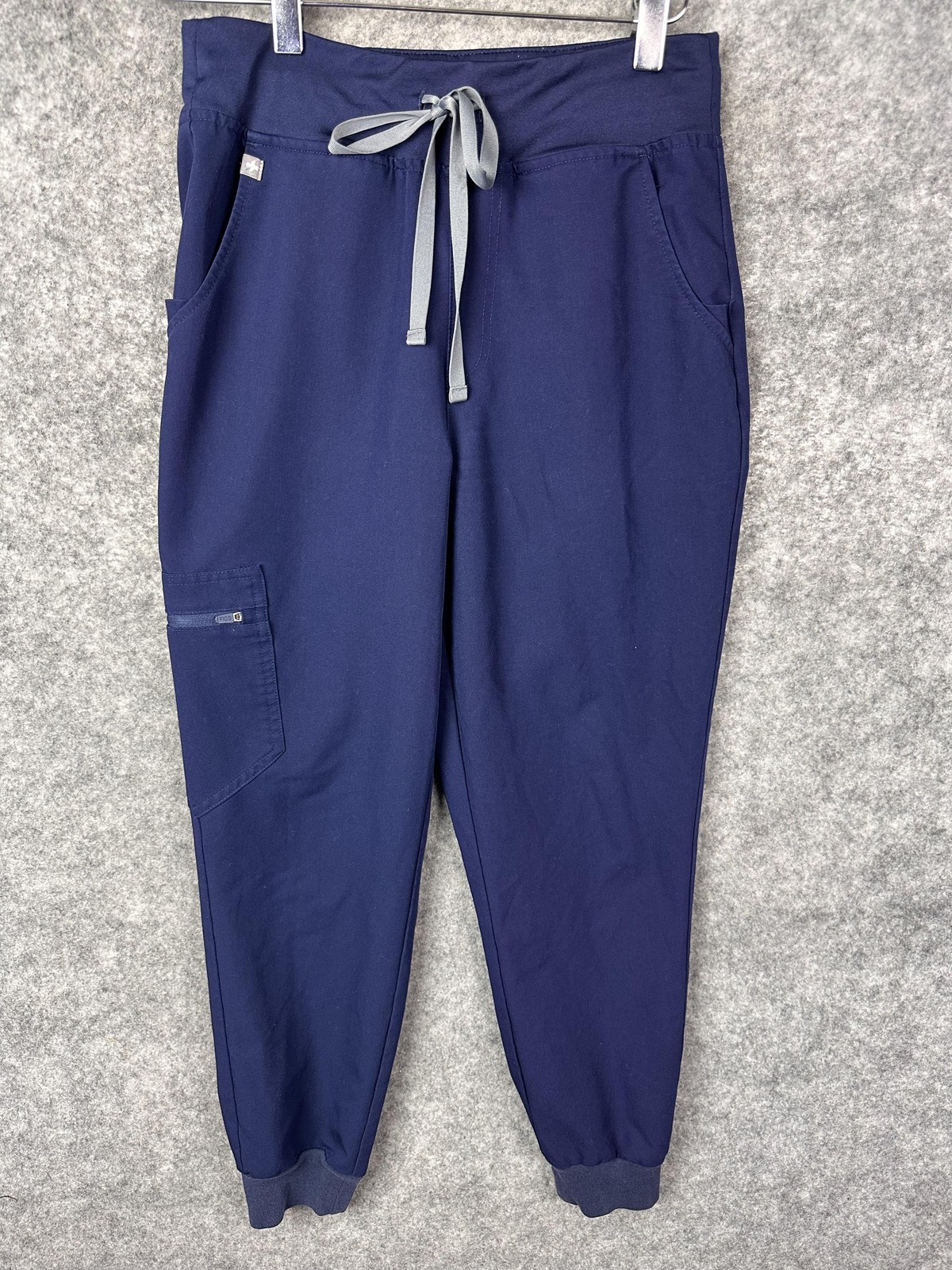 FIGS Pants Womens Small Blue Scrub Jogger Cargo Pocket Drawstring Technical
