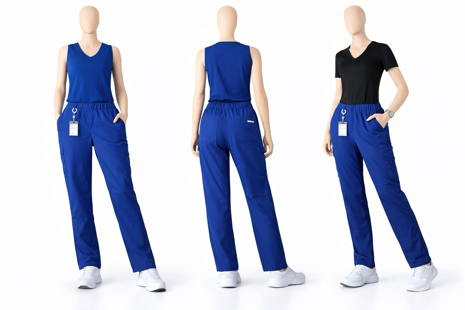 Resurge Butter Soft Scrub Pants Women’s L Royal Blue Stretch Modern Fit Nursing