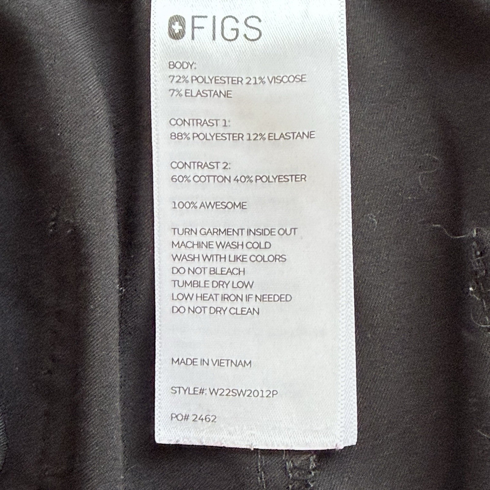 FIGS Scrub Pants XL/P Petite Black Zamora Jogger Ankle Drawstring Pockets Scrubs