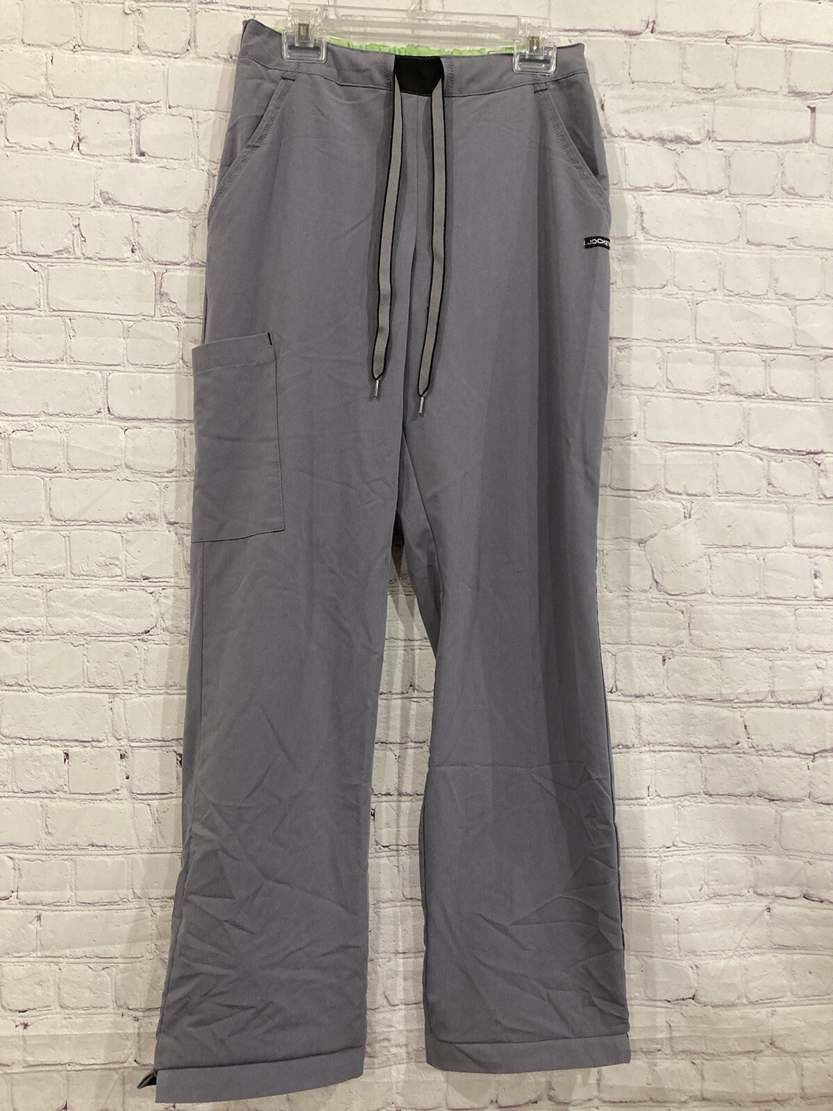 Jockey Womens Poly Rayon Spandex Gray Drawstring Elastic Pants XXST Pockets