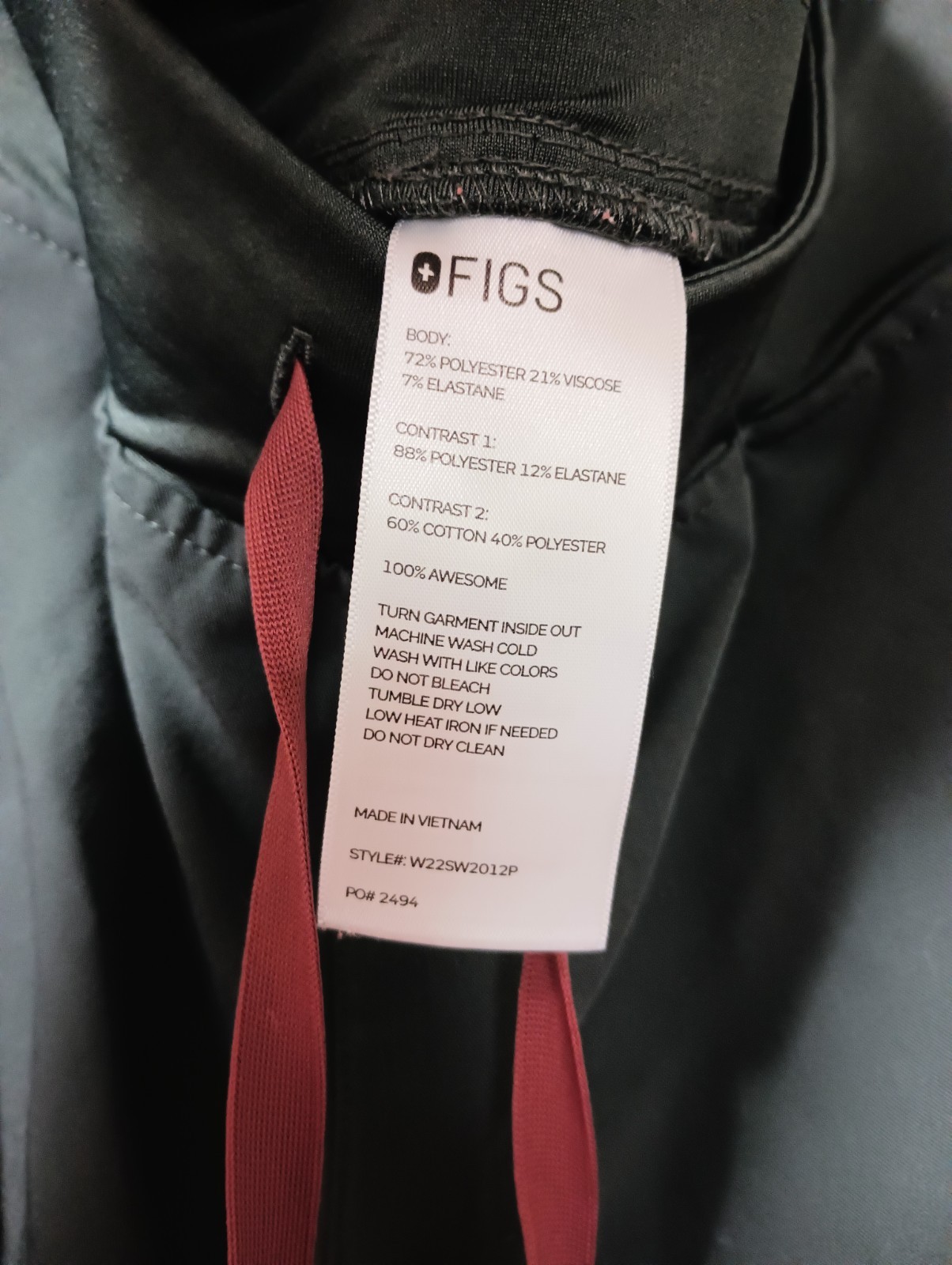 FIGS Technical Collection Zamora Jogger Scrub Pants Gray 2xL