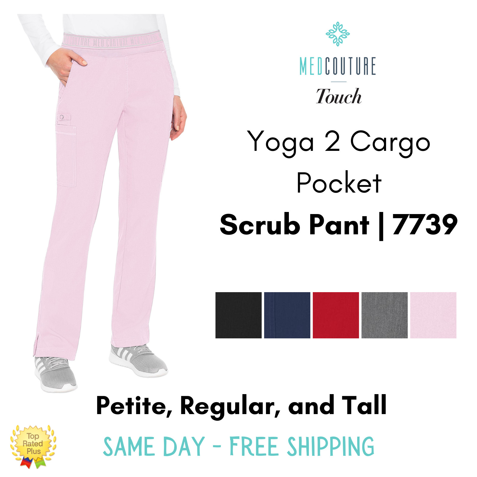 Med Couture Touch Yoga 2 Cargo Pocket Scrub Pant | 7739