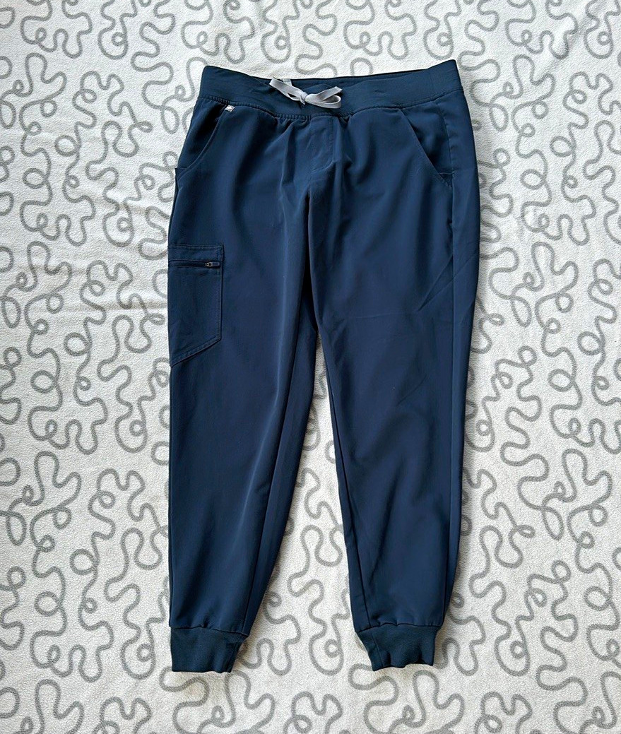 FIGS Dark Harbor Blue Zamora Jogger Scrub Pant Women’s L