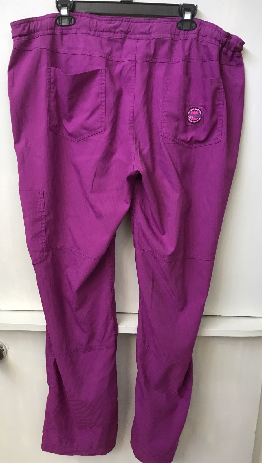 Koi Lite Women’s Peace Scrub Pants Magenta Purple Slim Fit 721-R Size XL Tall