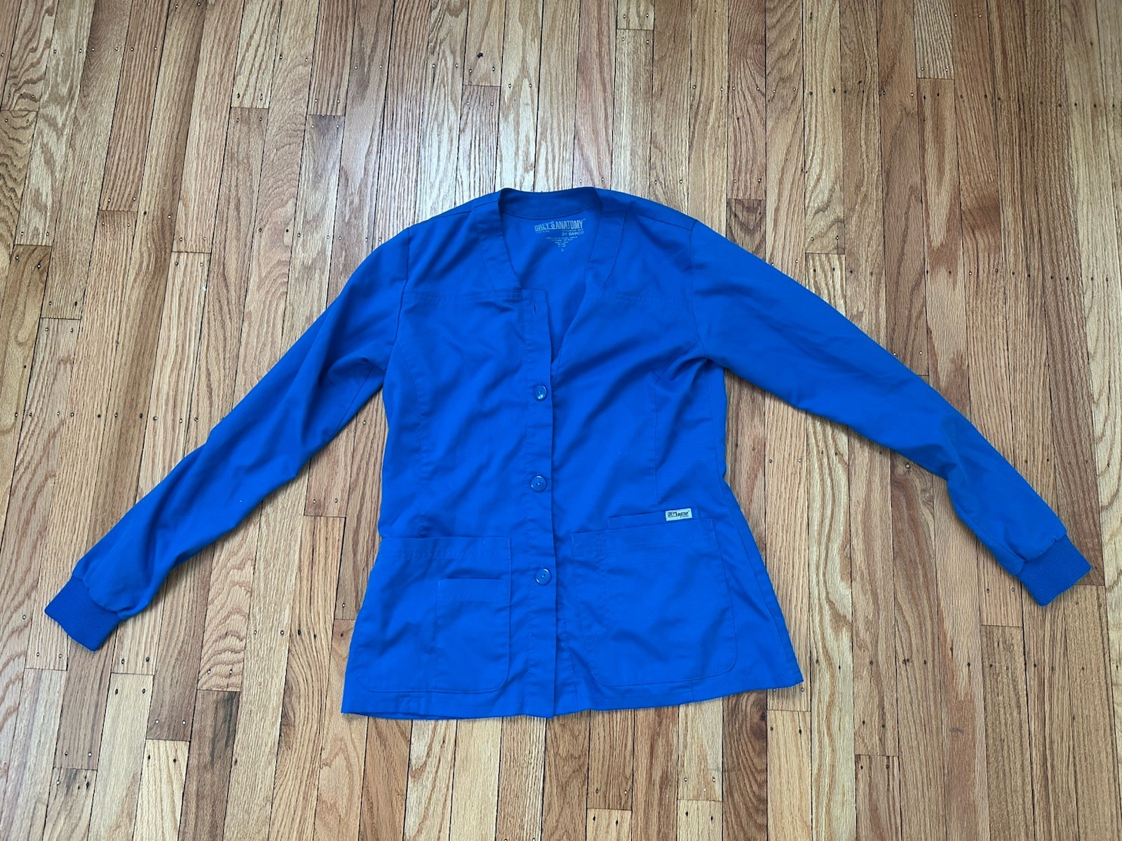 Grays Anatomy Scrub Jacket Size Small In Royal Blue