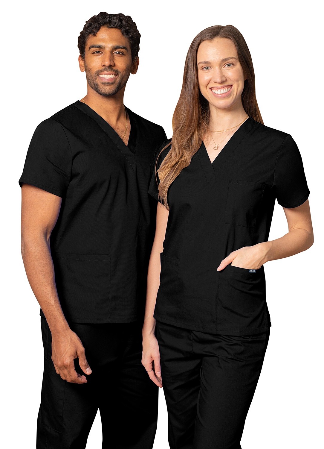 ADAR UNIFORMS Adar Universal Unisex Scrub V-Neck Tunic 3 Pocket (In Many Colors)