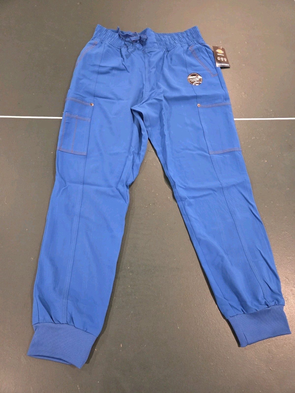 Dickies Riveting 7 Pocket Mid Rise Jogger Pants DK247T Royal Blue Small TALL