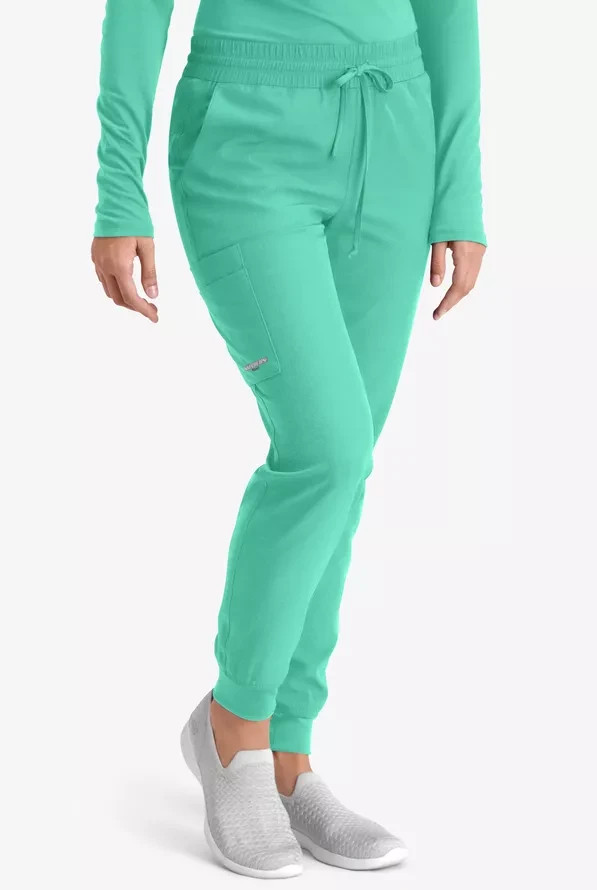 SKECHERS WOMEN CARGO JOGGER SCRUB PANTS IN LIGHT JADE IN ALL SIZES STYLE SKP552
