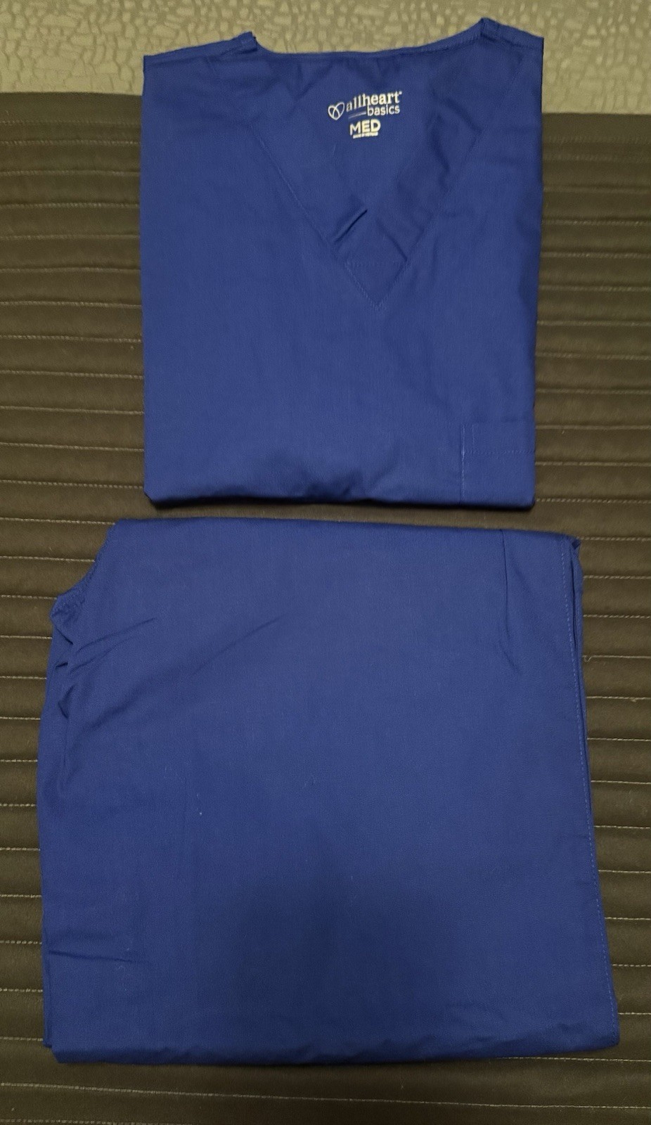 New Allheart Basics Royal Blue Unisex Scrub Sets in Size Medium – (3) Sets