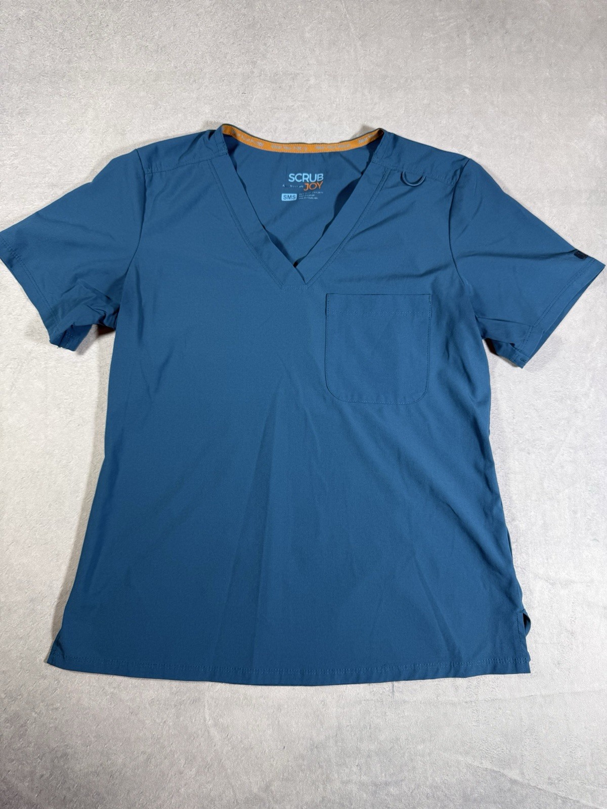 Scrub Joy Shirt Womens | Size Small | Short Sleeve Scrub Top Black V Neck