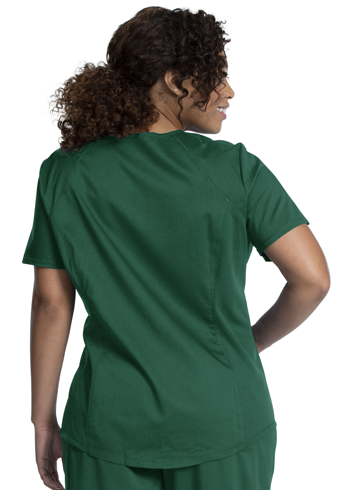 Cherokee Workwear Women’s Scrubs V- Neck Top WW601 HUN Hunter Green Free Ship