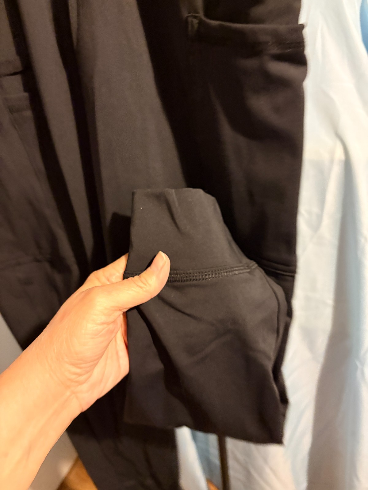 Urbane Men’s Black Scrub Pants, Pockets, Cuffed Ankle Sz S