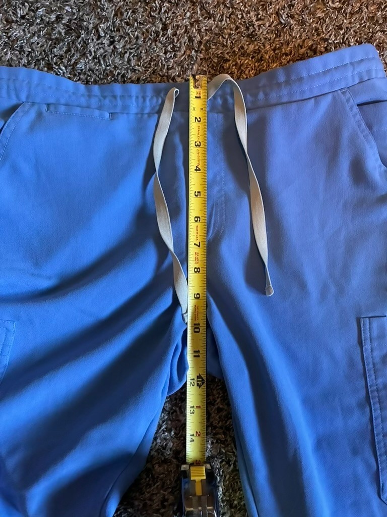 FIGS Women’s Scrub Pants TW2000P Size M/P Petite Blue Drawstring Technical