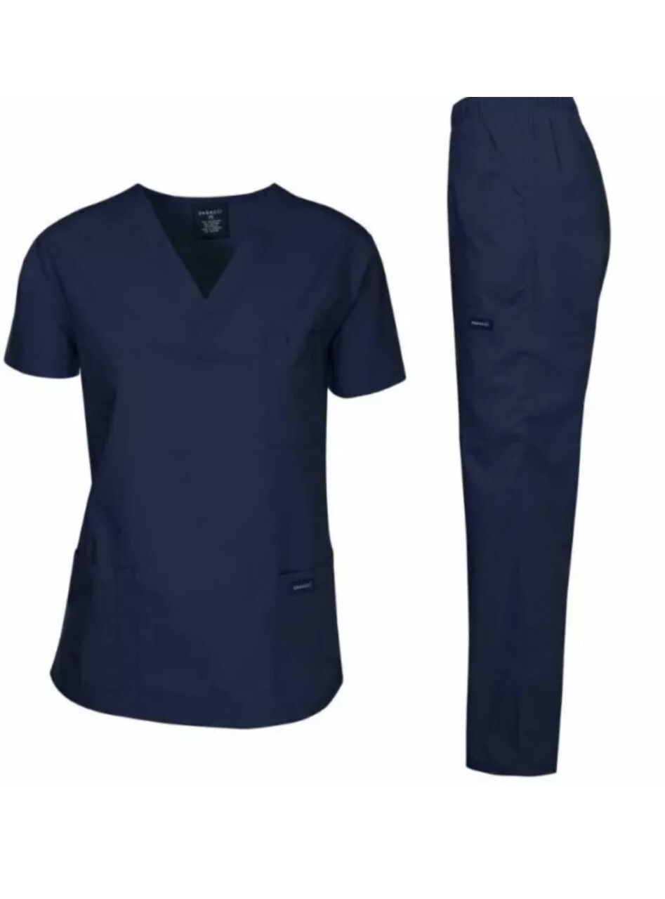 Dagacci Medical Scrubs Uniform | Unisex | Scrub Set Incudes: Top and Pants | NWT