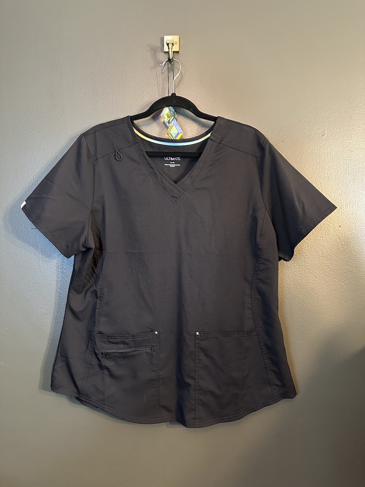 Scrub Star Ultimate Black Scrub Top Women’s XL Extra Large