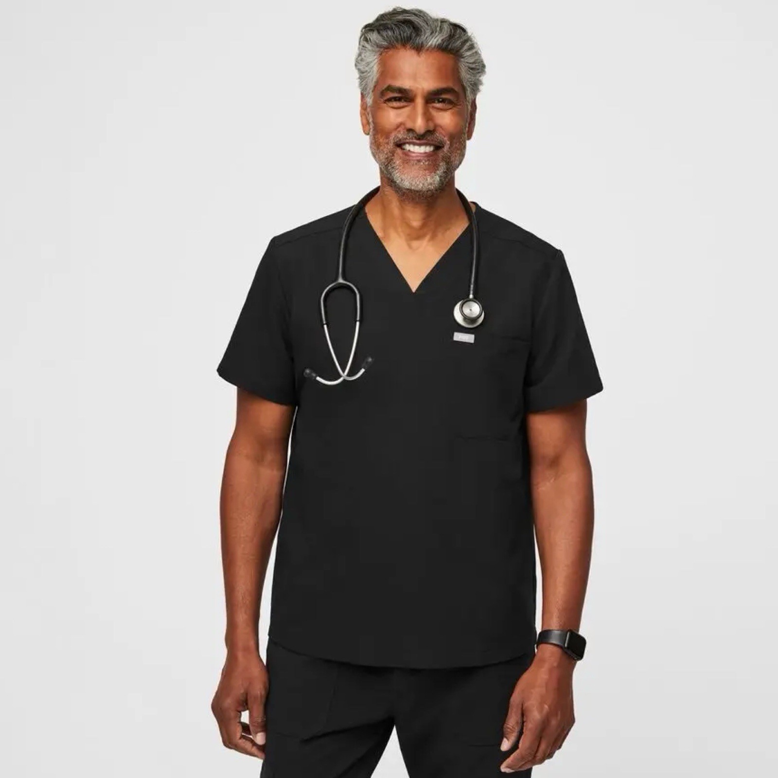 FIGS Chisec Scrub Top Black Mens XXL 2XL NWT Uniform Work Medical Doctor Nurse