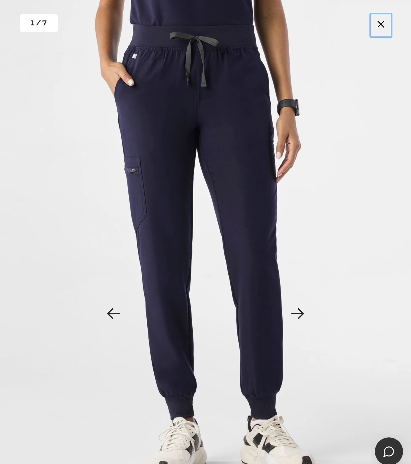 FIGS Women’s Solid Zamora Jogger Scrub Pant, navy , Small✅