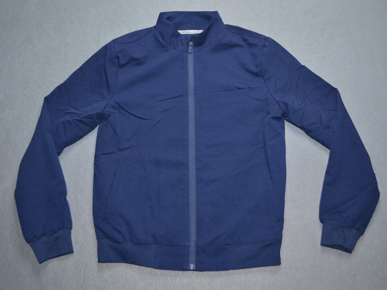 Fabletics Daily 3-Pocket Scrub Jacket Womens XXS Blue Lightweight Full Zip