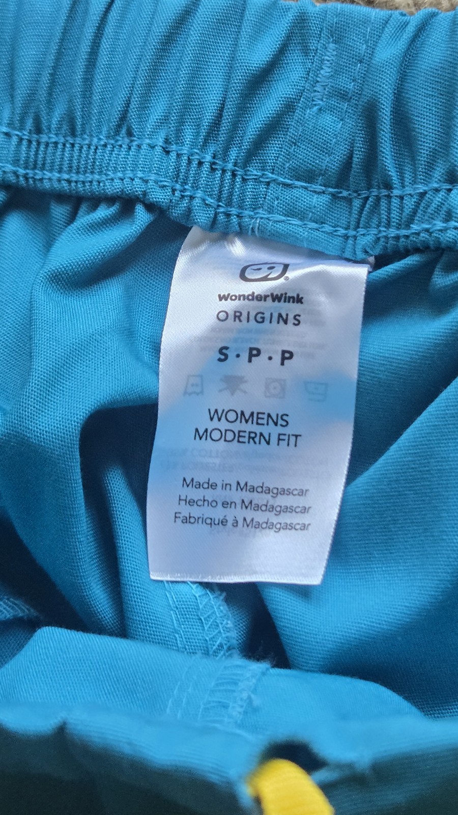 New w/Tags WonderWink Origins Style 5126 Women’s Small Scrub Bottoms Teal/Aqua