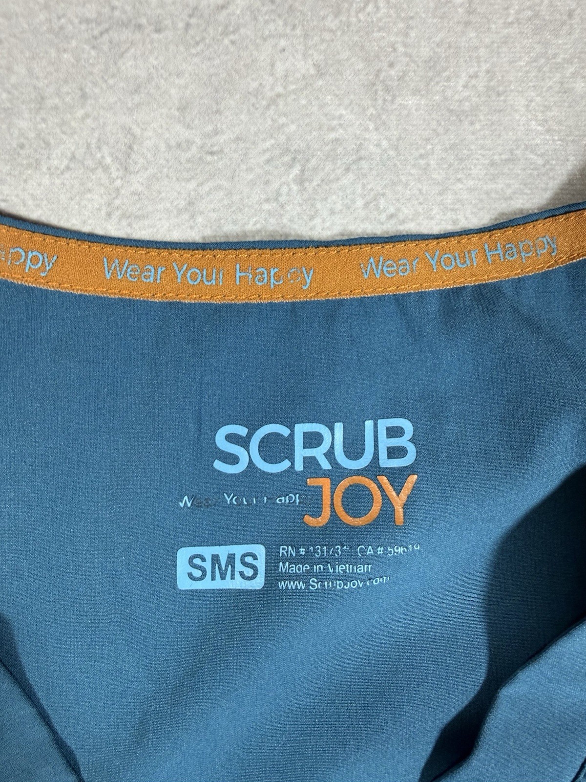 Scrub Joy Shirt Womens | Size Small | Short Sleeve Scrub Top Black V Neck