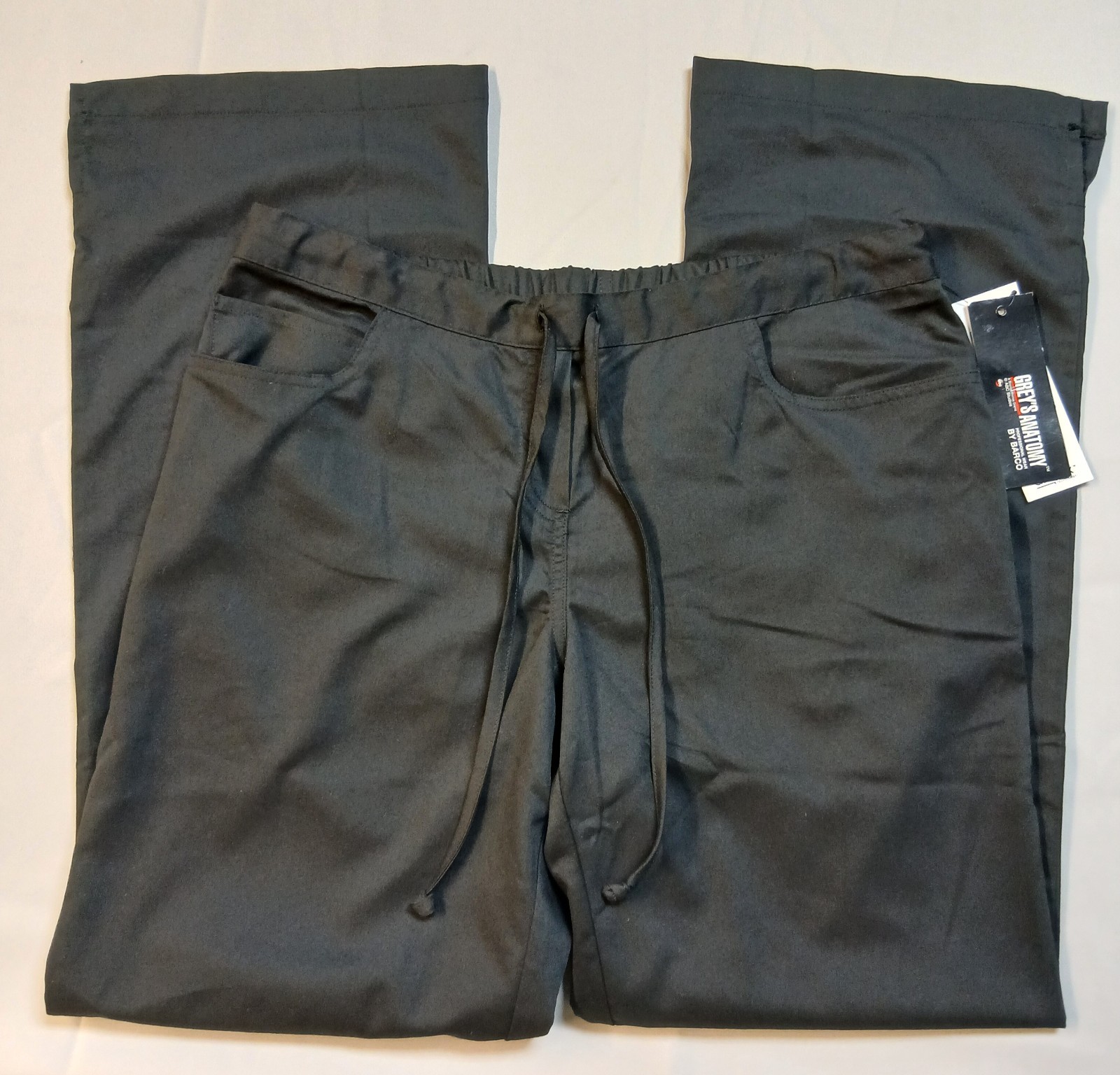 NWT Grey’s Anatomy Gardena California Drawstring Black Scrub Pants Large TALL