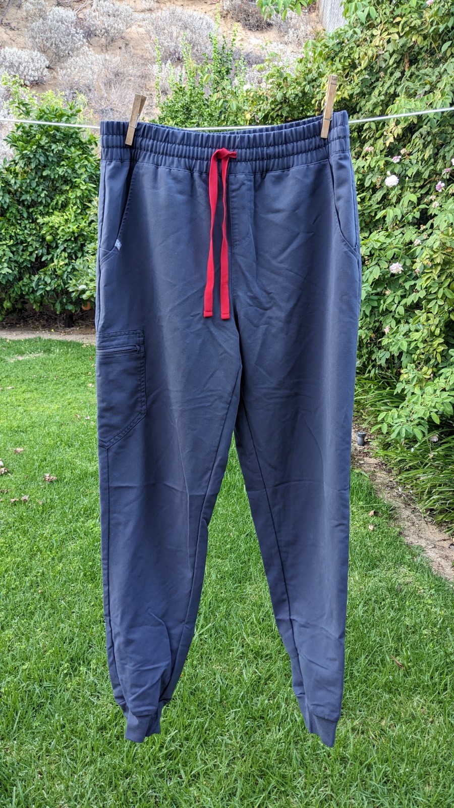 FIGS Zamora Jogger Scrub Pants Charcoal Women Med Tall Technical Collection