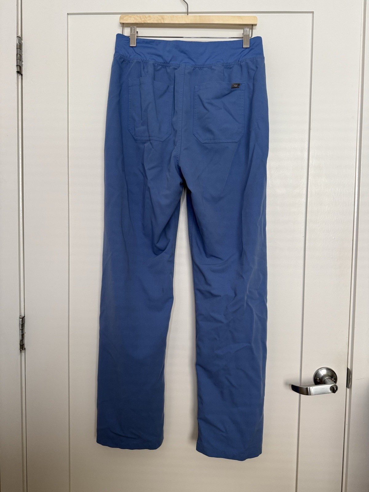 Figs Livingston High Rise Scrub Pants Womens L Tall Blue Medical Nurse PO4158