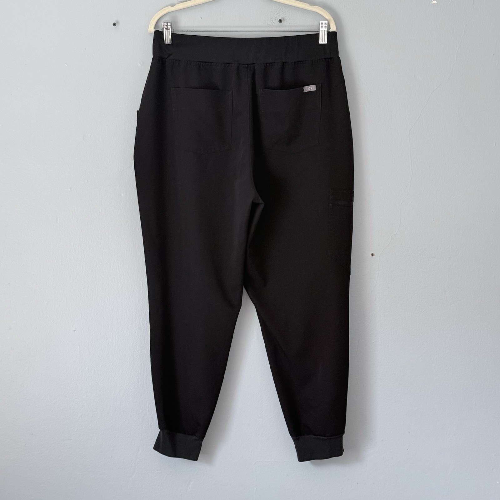 FIGS Scrub Pants XL/P Petite Black Zamora Jogger Ankle Drawstring Pockets Scrubs